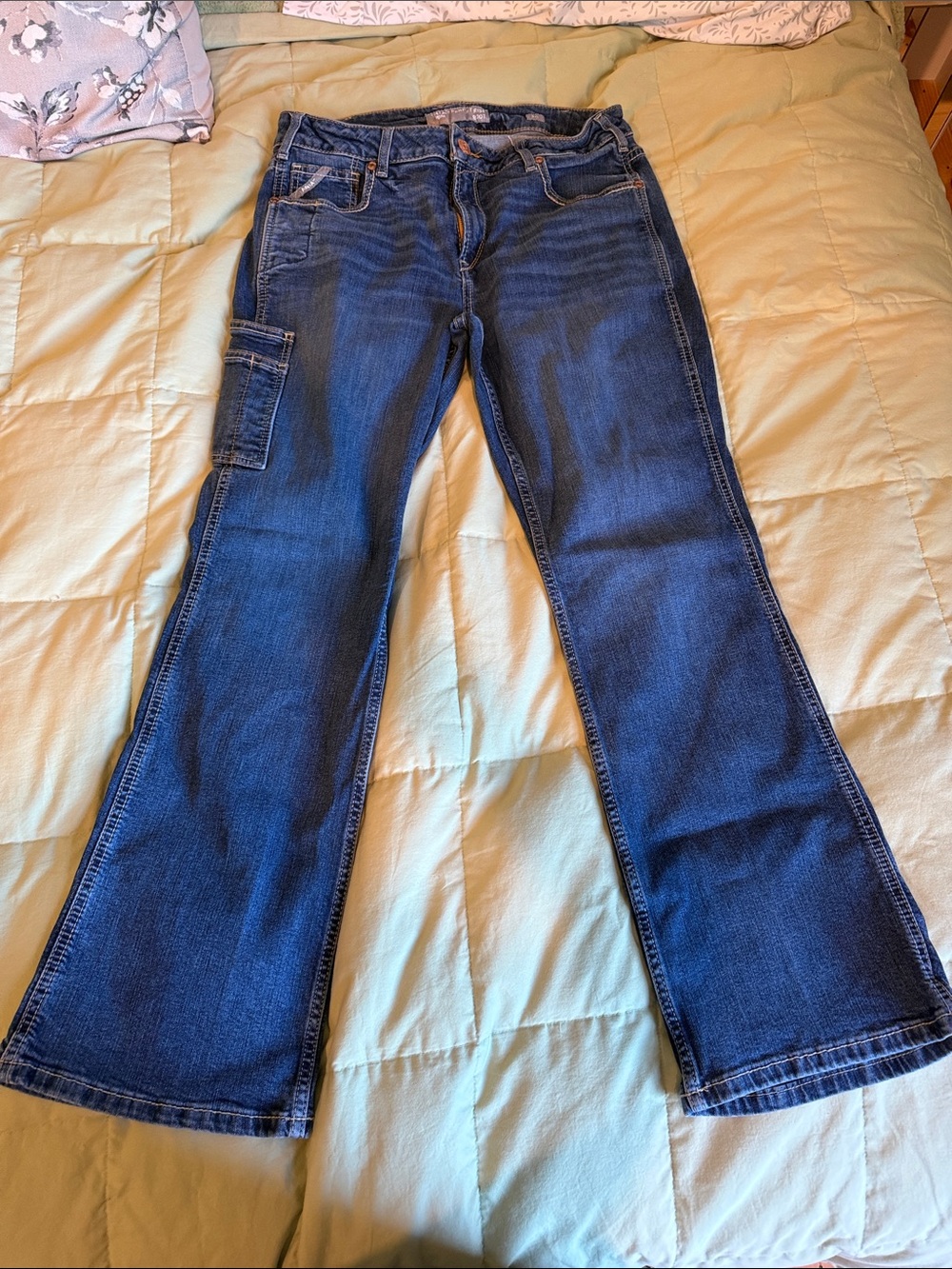 Ariat Women's Blue Flare Jeans with Utility Pocket